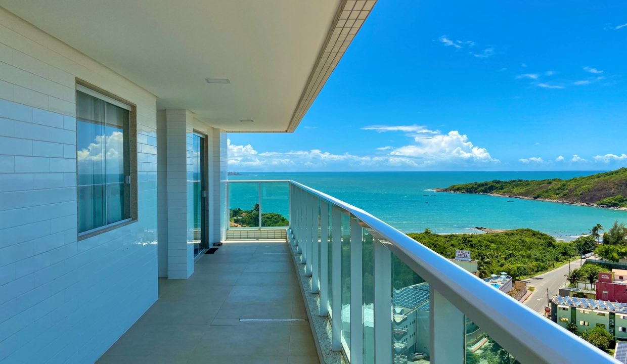 vista da varanda da cobertura em direcao a praia da cerca